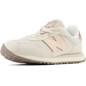 New Balance 237 V1 Lace Up Sneaker, White/Black, 5 US Unisex Big Kid