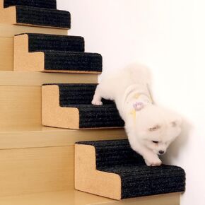 Dog Ramp for Small Dogs, 2 Step Modular Foam Dog Stairs for Any Staircase, Dog Step Stairwedge with Durable Non-Slip for Small Medium Old Dog Puppy (1 Pack)