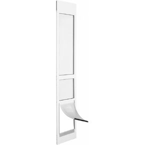 Dog Door for Sliding Glass Door - Large Doggy Door for Sliding Door - White Pet Door for Patio Slider with Lock - 78 3/8 to 82 1/2 in Height Adjustable