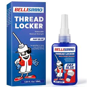 Thread Lock Blue 242 and Red 271, Medium and Strong Strength Lock Tight Threadlocker, Thread Lock for Nuts, Bolts, Fasteners and Metals, Anaerobic Curing Metal Glue to Prevent Loosening and Corrosion