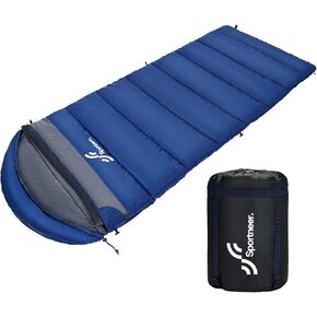 Sportneer Cold Weather Sleeping Bag, XL Sleeping Bag Waterproof Portable Winter Sleeping Bag with Compression Sack for Camping Backpacking and Hiking