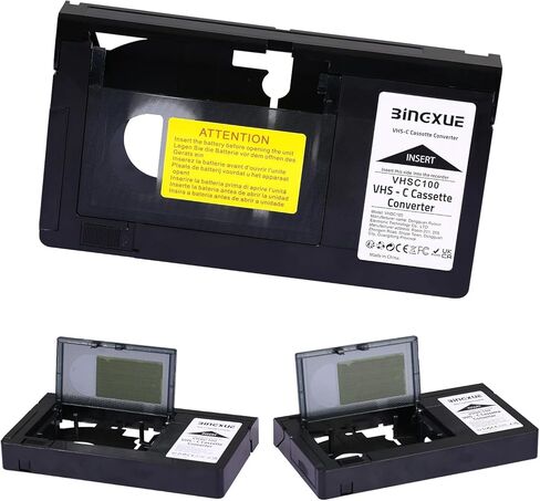 VHS-C Cassette Adapter, Compatible with 12mm VHS-C & S-VHS Camcorders - JVC, RCA, Panasonic - Motorized VHS Cassette Converter (Not Compatible with 8mm/Mini DV/Hi8) in Kuwait