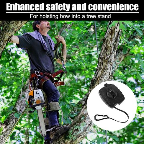 Treestand Gear Hoist، 32.8ft قابل للسحب القوس رافعة للصيد والعتاد رافعة شجرة حامل حبل رافعة الملحقات للصيادين الغابات Treestand أدوات الصيد القوس in Saudi Arabia