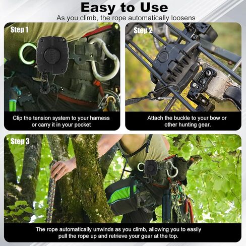 Treestand Gear Hoist، 32.8ft قابل للسحب القوس رافعة للصيد والعتاد رافعة شجرة حامل حبل رافعة الملحقات للصيادين الغابات Treestand أدوات الصيد القوس in Saudi Arabia