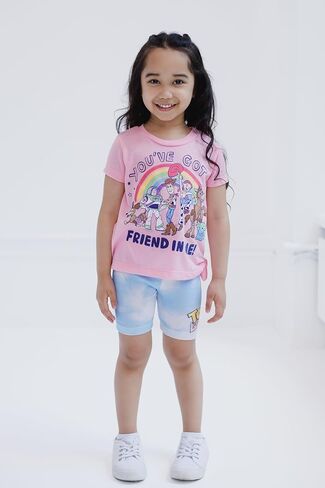 Disney T-Shirt and Bike Shorts Outfit Set Infant to Big Kid Sizes (12 Months - 14-16) in Kuwait