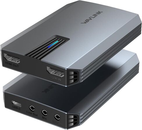 WAVLINK 4K30/2K60/1080p120 Capture Card, Up to 4K60 HDR10/ 2560x1440@144hz/ 1080p@240hz passthrough on PS5, PS4, Xbox Series X and S, Xbox One,in OBS and More,Ultra-Low Latency,Widely Compatible in Saudi Arabia
