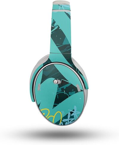 Carbon Fiber Headphone Skin Compatible with Bose QuietComfort Headphones (2023) - Green Stars - Premium 3M Vinyl Protective Wrap Decal Cover - Easy to Apply | Crafted in The USA by MightySkins in Saudi Arabia