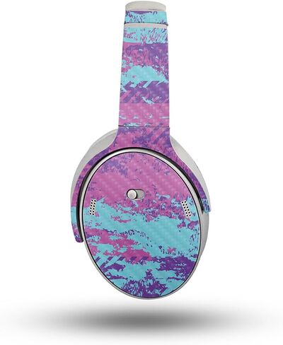 Carbon Fiber Headphone Skin Compatible with Bose QuietComfort Headphones (2023) - Green Stars - Premium 3M Vinyl Protective Wrap Decal Cover - Easy to Apply | Crafted in The USA by MightySkins in Saudi Arabia