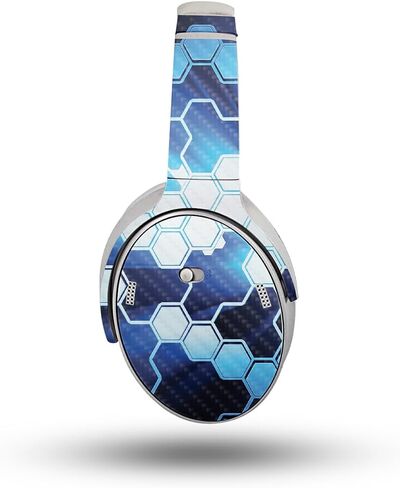 Carbon Fiber Headphone Skin Compatible with Bose QuietComfort Headphones (2023) - Green Stars - Premium 3M Vinyl Protective Wrap Decal Cover - Easy to Apply | Crafted in The USA by MightySkins in Saudi Arabia