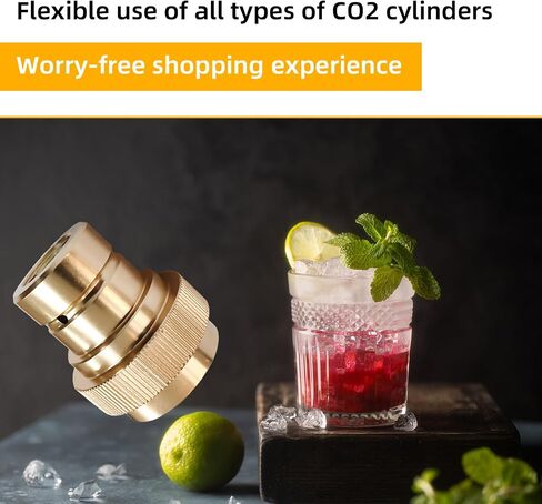 CO2 Quick Adapter Upgraded for Soda Maker, Connect Universal CO2 Cylinder with TR21-4 Male Thread Soda Sparking Machine Valve Refill Accessories (Aluminum) in Saudi Arabia