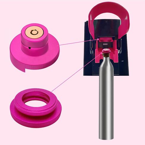 محول سريع ثاني أكسيد الكربون مطور لفقاعات مياه الصودا المتوافقة مع DUO/Terra/Art، ملحقات إعادة تعبئة صمام صانع الصودا للتوصيل السريع لأسطوانة ثاني أكسيد الكربون العالمية مع خيط ذكر TR21-4، أرجواني in Kuwait