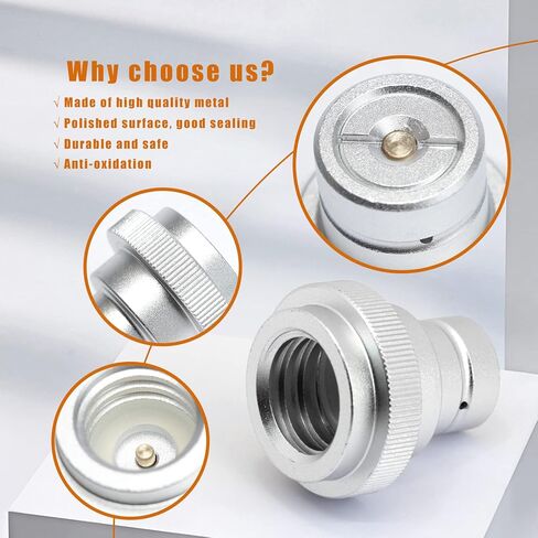 محول ثاني أكسيد الكربون السريع لصانع مياه الصودا متوافق مع Soda DUO/Terra/Art، محول سريع لتوصيل أسطوانة ثاني أكسيد الكربون الزرقاء الأصلية مع خيط ذكر TR21-4، محول إعادة تعبئة ثاني أكسيد الكربون ترقية فضية in Kuwait