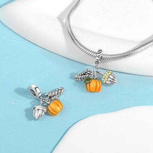 Hamburger Dangle Charm 925 Sterling Silver Fruits Charm Beads for Fashion Charms Bracelet & Necklace in Saudi Arabia