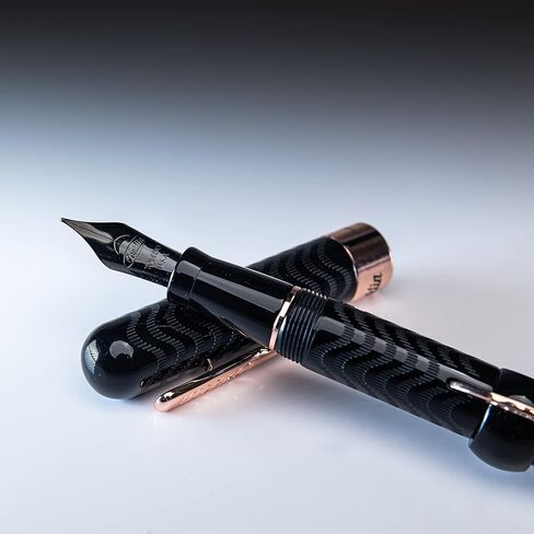 Conklin Mark Twain Gunmetal Crescent Filler Limited Edition (1898) Fountain Pen - Fine Nib - Exquisite Luxury Pen for Men & Women – Perfect for Office, Business, School, Gifts, Journaling, Autographs in Kuwait