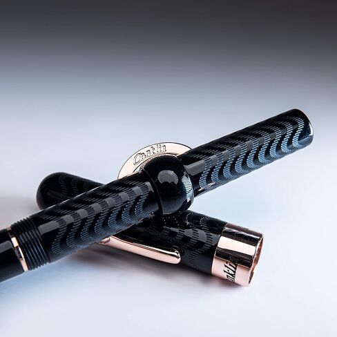 Conklin Mark Twain Gunmetal Crescent Filler Limited Edition (1898) Fountain Pen - Fine Nib - Exquisite Luxury Pen for Men & Women – Perfect for Office, Business, School, Gifts, Journaling, Autographs in Kuwait