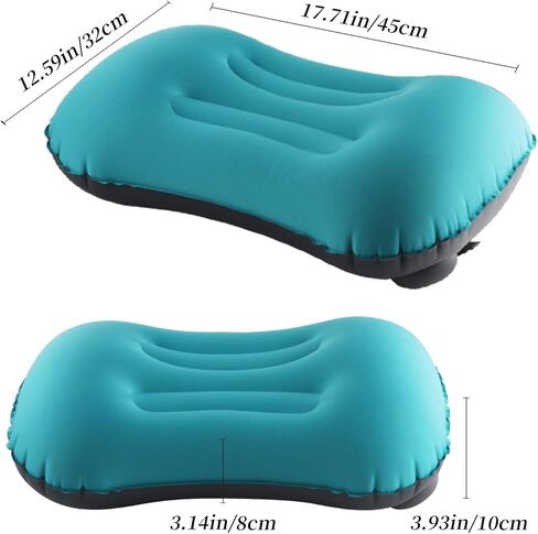 وسادة تخييم مدمجة قابلة للنفخ خفيفة الوزن من Blizzow، وسادة هوائية محمولة ومريحة قابلة للضغط للسفر، وسادة مريحة ناعمة مقاومة للماء لحقائب الظهر في الهواء الطلق، رائعة للمشي لمسافات طويلة والشاطئ ورحلة الطائرة in Kuwait