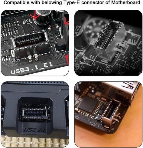 NFHK USB 3.1 Male Type-C USB-C to USB 2.0 Type-A Male 1 to 2 Female Motherboard 9pin 10pinHeader HUB Adapter Port Multiplier in Saudi Arabia