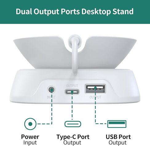 HomeMount Ultimate 2024 Echo Spot Stand - Charging Hub for Echo Spot, Smartphones & More with USB-C/A Ports, Sleek, Stable & Space-Saving Design in Kuwait