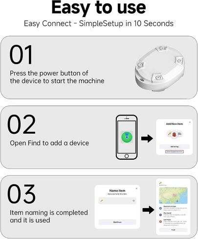 ترقية علامات الهواء الذكية: جهاز تعقب الأمتعة عبر البلوتوث، يعمل مع Apple Find My (iOS فقط)، محدد موقع العناصر لمحفظة حقيبة الظهر لمفاتيح الأمتعة، مقاومة للماء IP68، عمر بطارية 3 سنوات (أسود، عبوتان) in Kuwait