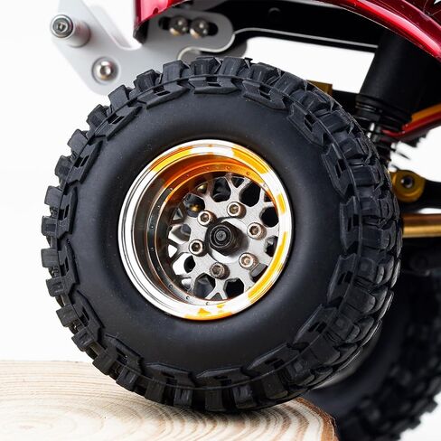 4PCS Grade 5 Titanium Wheel Face Aluminum 1.0 Inch Wheels Hubs for 1/24 Axial SCX24 TRX4M FCX24 Redcat Ascent-18 1/18 RC Crawler Car Upgrade Parts in Kuwait