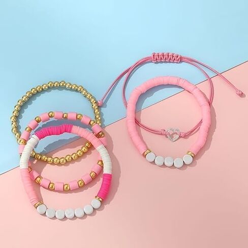 LiveGo Tay Lover Fearless Reputation 1989 Tay Album Inspired Bracelet for Eras Music,Summer Beach Bohemian Layering Bracelets Set Friendship Bracelets Gifts for Women Girls in Kuwait