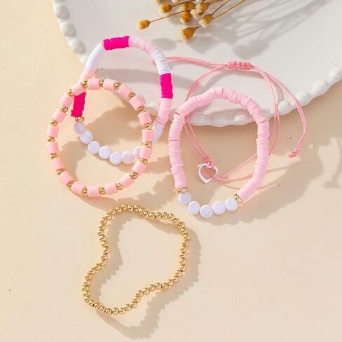 LiveGo Tay Lover Fearless Reputation 1989 Tay Album Inspired Bracelet for Eras Music,Summer Beach Bohemian Layering Bracelets Set Friendship Bracelets Gifts for Women Girls in Kuwait