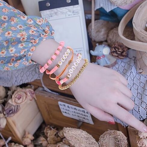 LiveGo Tay Lover Fearless Reputation 1989 Tay Album Inspired Bracelet for Eras Music,Summer Beach Bohemian Layering Bracelets Set Friendship Bracelets Gifts for Women Girls in Kuwait