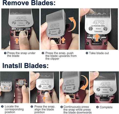 4FC المقص شفرات الحيوانات الأليفة الاستمالة المقص استبدال شفرات انفصال شفرة متوافقة مع أنديس/واهل/أوستر الكلب كليبرز in Kuwait