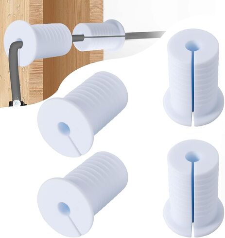 6 Pcs Starlink Cable Grommet for 1 Inch Wall Hole, Starlink Wall Grommet, Perforated Silicone Grommet, Cable Punch Grommet, Wall Grommet for Starlink Ethernet Cable（White in Saudi Arabia