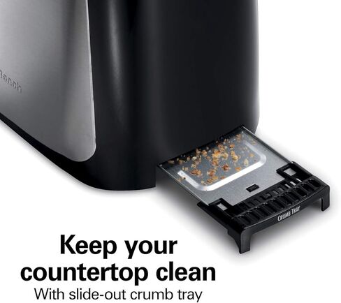 محمصة هاملتون بيتش 4 شرائح مع فتحات طويلة، تقنية التوست المؤكد، إعدادات الخبز وإذابة الثلج، إيقاف تلقائي، ستانلس ستيل (24820) in Kuwait