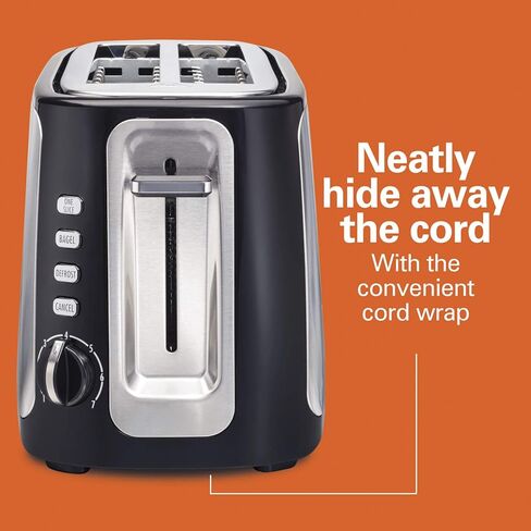 محمصة هاملتون بيتش 4 شرائح مع فتحات طويلة، تقنية التوست المؤكد، إعدادات الخبز وإذابة الثلج، إيقاف تلقائي، ستانلس ستيل (24820) in Kuwait