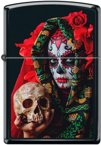 Zippo Lighter-Pirate Flag 3D Street Chrome Windproof Lighter #Z5390 in Saudi Arabia