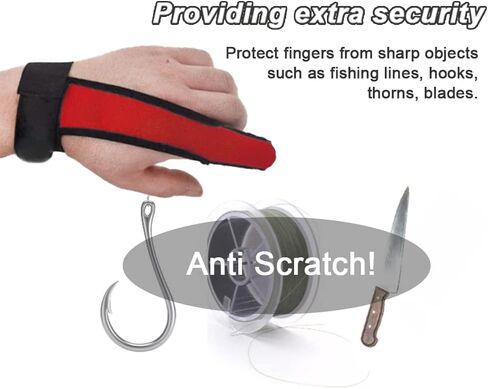 Single Finger Fishing Cover, Non-Slip Index Finger Protect Hand Mitt Elastic Band for Trolling, Winter Ice Fishing, 5 pcs in Kuwait