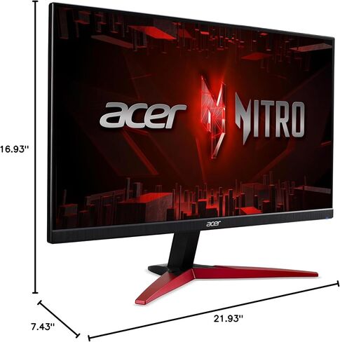 شاشة Acer Nitro 24.5 بوصة Full HD 1920 x 1080 PC Gaming IPS | AMD FreeSync Premium | تحديث 180 هرتز | 1 مللي ثانية (VRB) | دعم HDR10 | 99% sRGB | 1 × منفذ عرض 1.2 و2 × HDMI 2.0 | KG251Q M3biip in Saudi Arabia