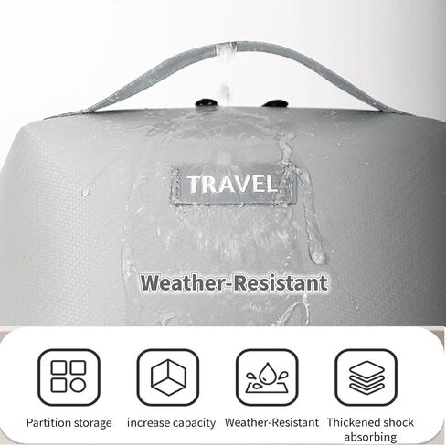 Portable tech pouch for travel, Electronic Organizer Accessory for travel essentials，travel Cable organizer pouch with Handle，Tech organizer bag with zipper (Black) in Saudi Arabia