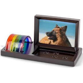 Capti Rainbow Bridge Light and Dog Photo Frame – Radiant Dog Memorial Gifts for Loss of Pet, Rainbow Glass Dog Memorial Frame, LED Light, for Sympathy, Bereavement, Grief and Loss of A Dog or Cat