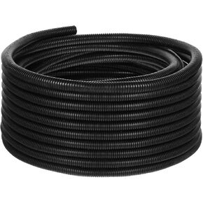 50ft Wire Protector Tubing, Split Flame Retardant Wire Loom 1/2 Inch Cable Protector Flexible Wire Covers Cord Protectors from Pets Wire Conduit for Electrical Wires Automotive Marine