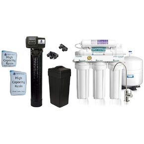 AFWFilters Built Fleck 48,000 Water Softener System with 5600sxt Digital metered Valve 1" Yoke