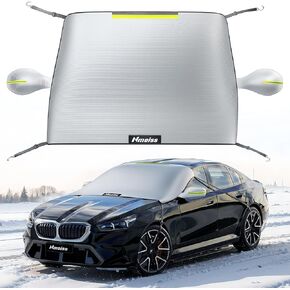 [2025 Upgraded]Nmoiss [5-Layer Protection] Windshield Cover For Ice And Snow Against Snow Ice And Frost Easy Installation With Straps Compact Portable All-Weather Durable Fit For Cars SUVs And Trucks