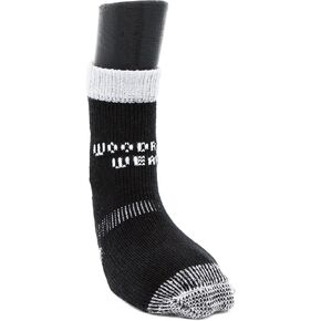 Power Paws Greyhound Edition Reinforced Foot Dog Socks, Black Grey, L, Fits 70-95 pounds