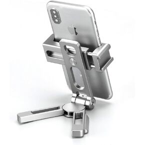 LEOFOTO PS-2 Phone Holder, Cell Phone Stand, Adjustable Angle, Compact and Portable, 1/4" Screw Thread, Arca Compatible (Black)