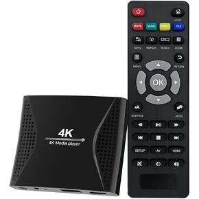 ACEMAX 4K Ultra-HD Digital Media Player for USB Drives and MicroSD Cards with 4K HDMI and Analogy AV, Digital Signage,Automatic Playback,Resume and Looping Capability,H.265 Videos Music Photos...