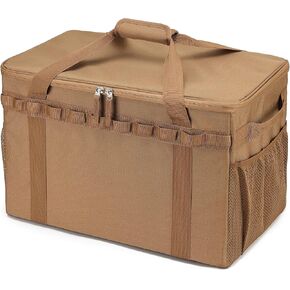 Tactical Camping Storage Bag - 46L Utility Tote Bag Trunk Organizer (Black)