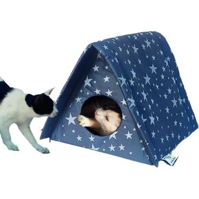Winter-Ready Cat Shelter, House, Cave - Waterproof, Weatherproof, Sturdy Frame for Stray, Outdoor, and Indoor Cats (M)