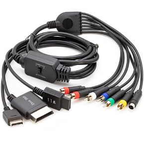 6FT Component S-Video AV Cable for Xbox 360, Wii, PS2, PS3, 4 in 1 RCA Audio Video Adapter Converter Cable