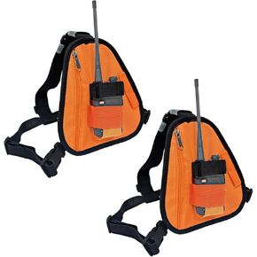 2Pack Radio Chest Harness Shoulder Radio Holster Chest Pack Adjustable Two-Way Radio Holster for Baofeng Motorola Retevis Walkie Talkies