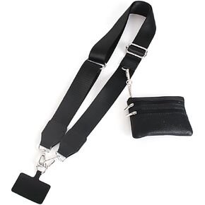 SOOPII Portable Phone Strap with Detachable Wallet, Easy Carry and Going, Adjustable Strap for Different Phones