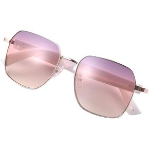 2024 Men and Women Smart Glasses - Bluetooth-enabled Sunglasses Equipped with Microphone and Speakers, Fast-charging Audio Sunglasses, Voice Assistant Functionality-Pink