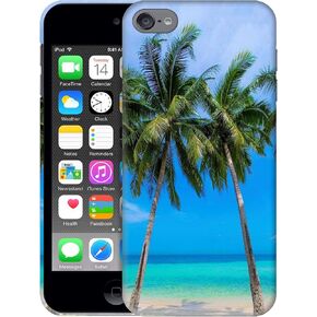 SM Cases iPod Touch 7 Case, iPod Touch 6 Case, iPod Touch 5 Case - Tropical Beach Design 3D Printed Phone Back Hard Plastic Cover Case for iPod Touch 7/6 / 5.