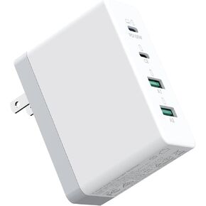 Mac Book Pro Charger,120W GaN 4-Port USB C Charger Block,Exclusive PD 100W for MacBook Pro/Air,ipad Pro,Samsung Galaxy,iPhone 16/15/Pro and All USB C Device-White